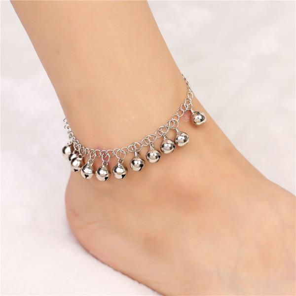 Bohemian Silver Bell Barefoot Anklet