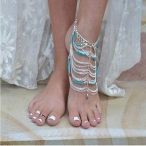 Bohemian Coin Multi Tassel Chain Anklet