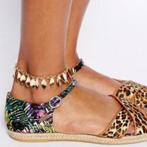 Bohemian Coin Multi Tassel Chain Anklet