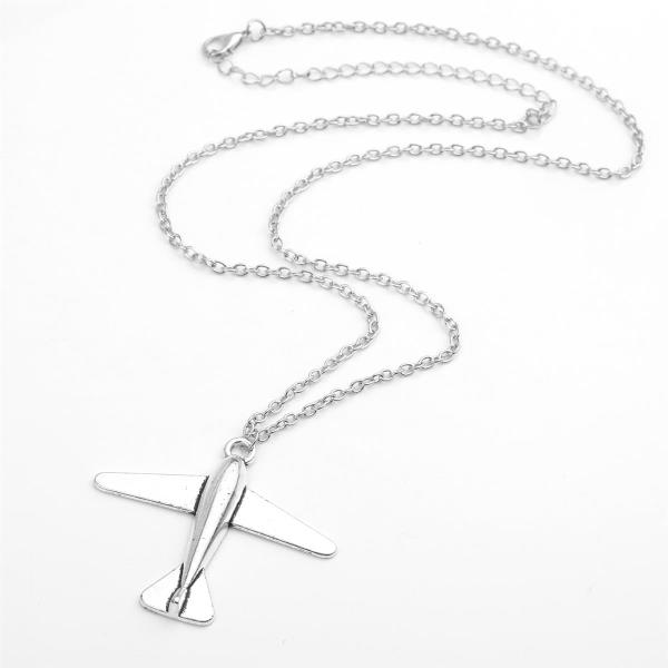 Retro Airplane Long Pendant Necklace