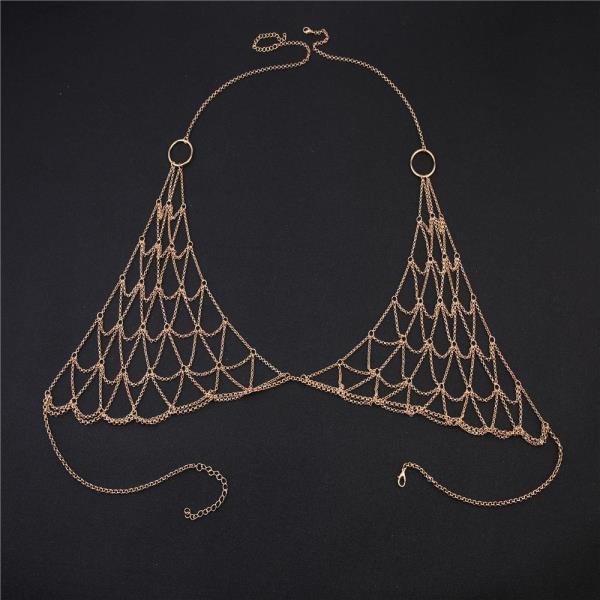 Woven Net Bikini Chest Body Chain