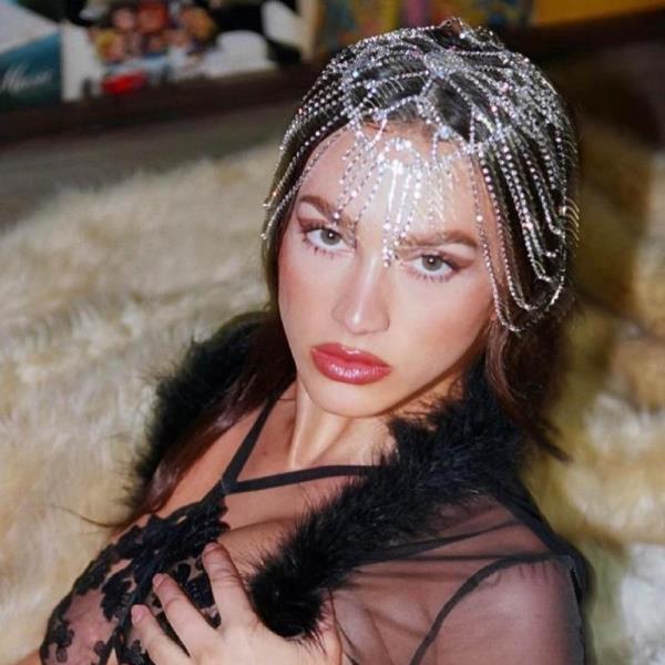 Rhinestone Tassel Hair Head Chain