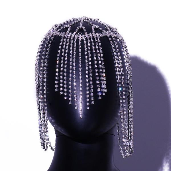 Rhinestone Tassel Hair Head Chain