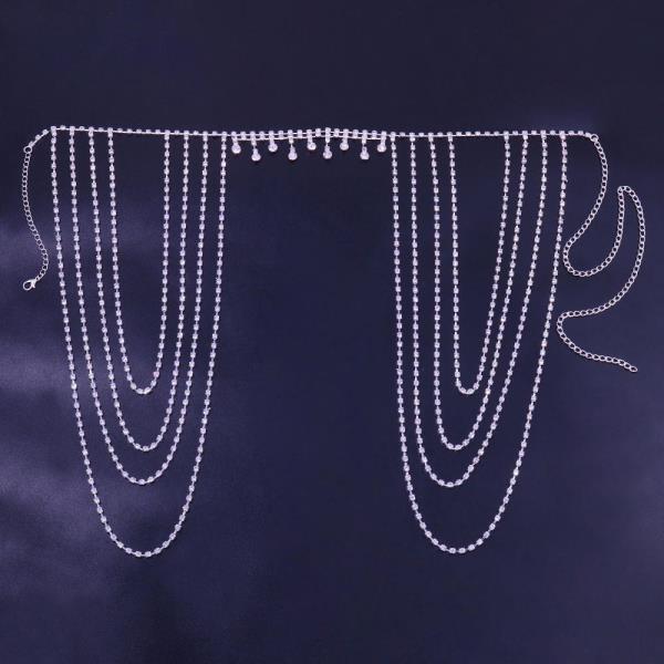 Rhinestone Tassel Shawl Shoulder Chain