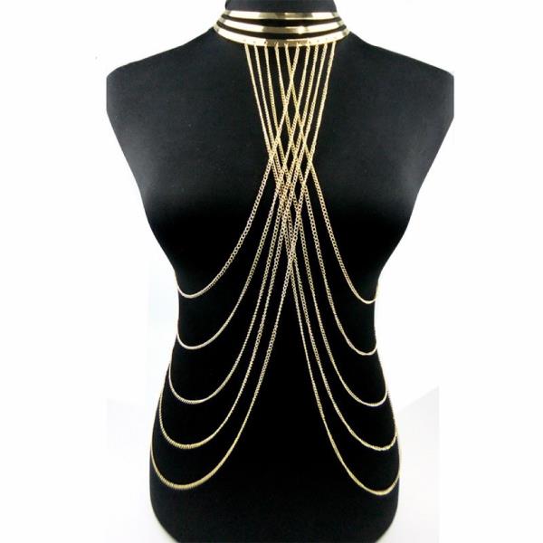 Bohemian Gold Collar Tassel Body Chain