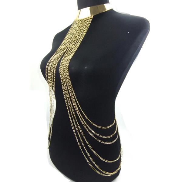 Gold Metal Collar Crossbody Chain