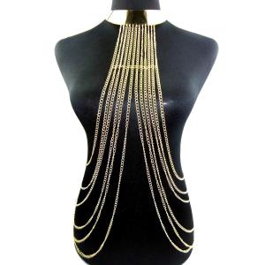 Pendant Tassel Chest Body Chain