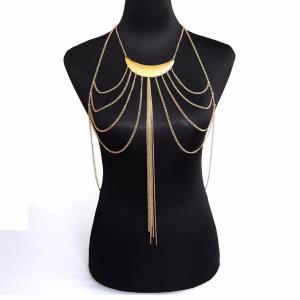 White Pearl Necklace Shoulder Body Chain