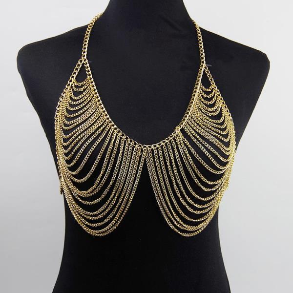 Multi Tassel Bra Chest Body Chain