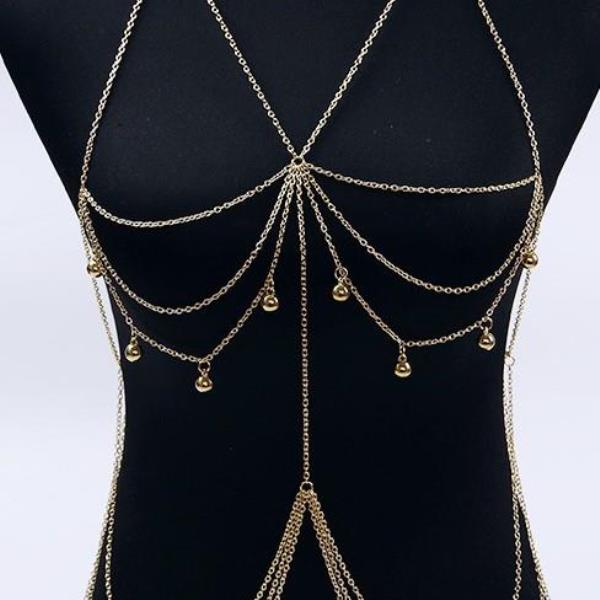 Bohemian Gold Beads Bikini Chain