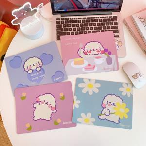 White Puppy Rectangle Mouse Pad