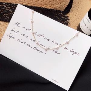 White Lace Pearl Pendant Choker