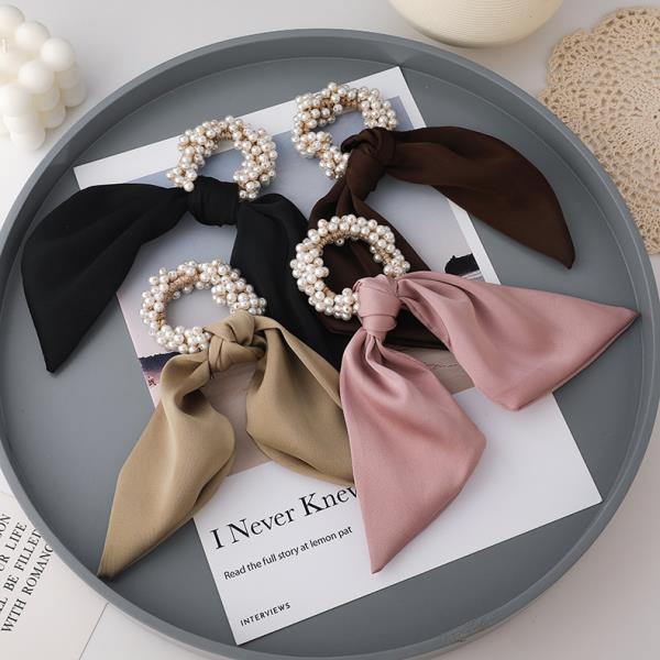 Fairy Satin Pearl Hair Tie