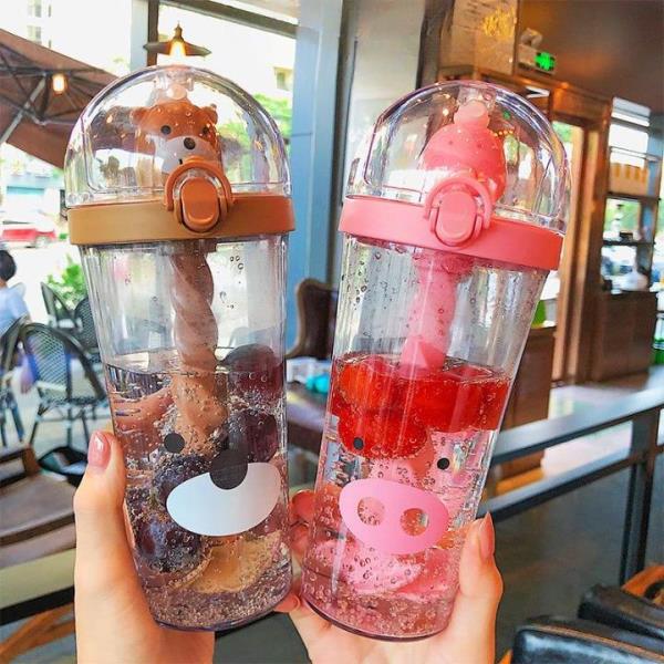 Cartoon Stir Sippy Water Bottle