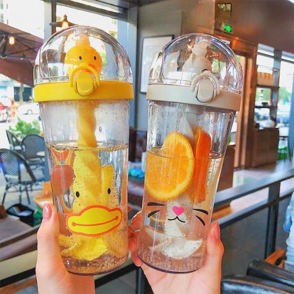 Cartoon Stir Sippy Water Bottle