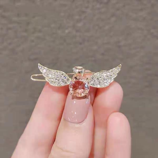 Angle Wing Rhinestone Hair Pin