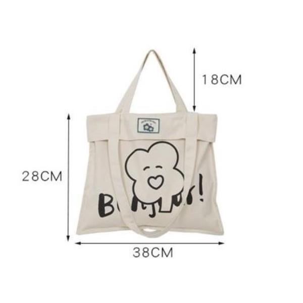 Cartoon Scrawl Flower Tote Handbag Bag