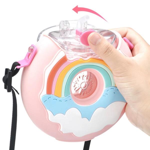 Donut Round Sippy Water Bottle