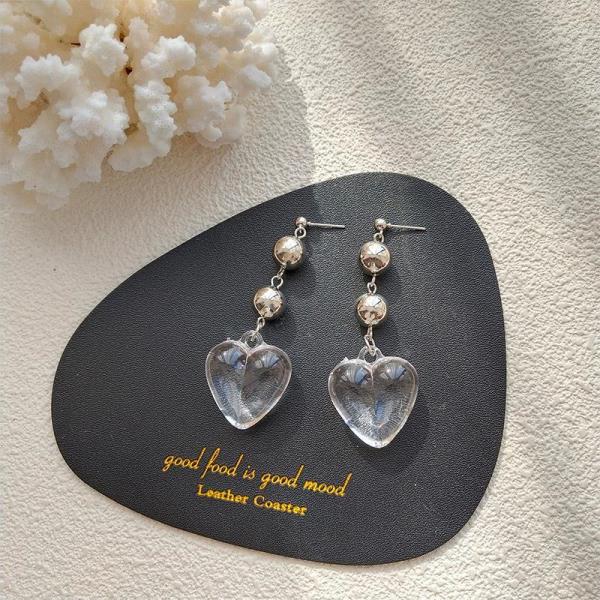 Cool Love Heart Dangle Pendant Earrings