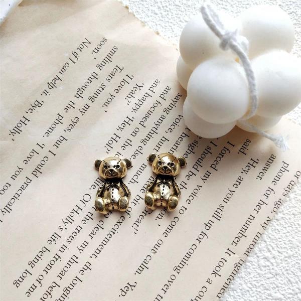 Retro Vintage Cartoon Rabbit Bear Studs