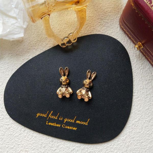 Retro Vintage Cartoon Rabbit Bear Studs