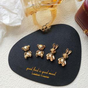 Retro Vintage Cartoon Rabbit Bear Studs