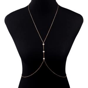 Pearl Necklace Waist Crossbody Body Chain