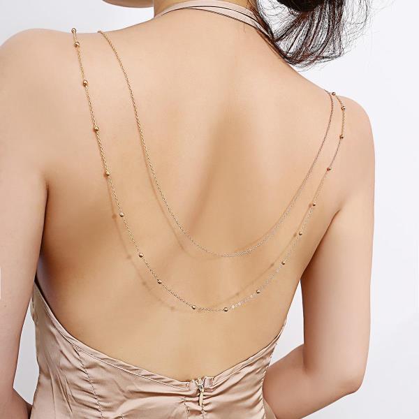 Gothic Beads Back Body Chain