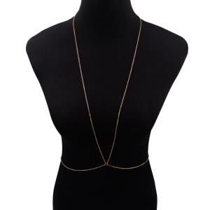 Gothic Crystal Necklace Back Body Chain