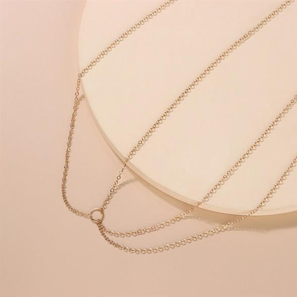 Gold Geometric Chest Necklace Body Chain