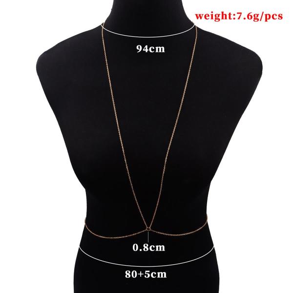 Gold Geometric Chest Necklace Body Chain