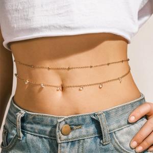 Rhinestones Beads Waist Belly Chain