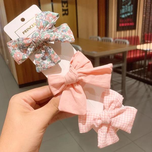 3 Pcs Fashion Cloth Bow Hair Pin Set