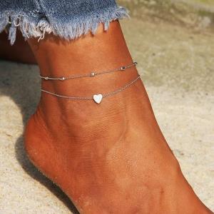 1 Pair Beach Barefoot Glitter Anklets