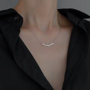 Double Layer Crystal Pearl Pendant Choker