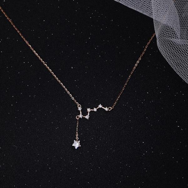 Shimmering Big Dipper Titanium Steel Necklace