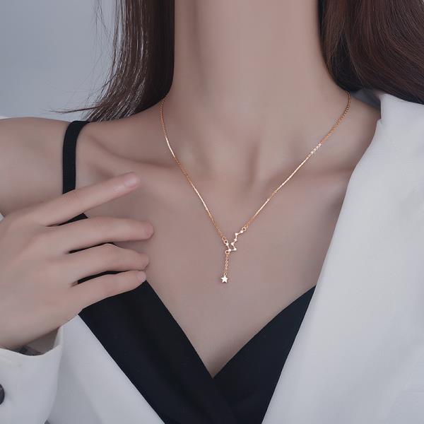 Shimmering Big Dipper Titanium Steel Necklace