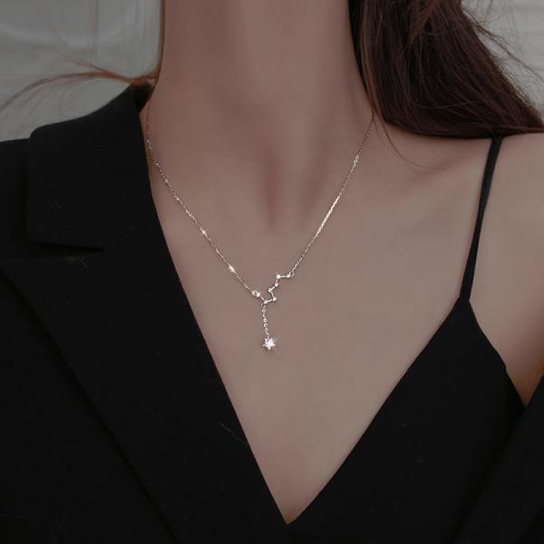 Shimmering Big Dipper Titanium Steel Necklace