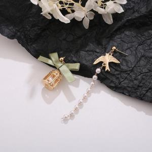 Fairy White Flower Pearl Tassel Dangle Earrings