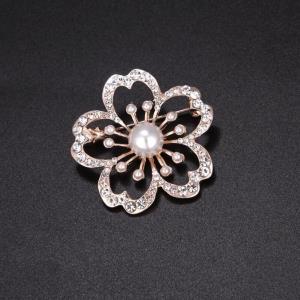 Silver Full Crystal Snow Flower Brooch