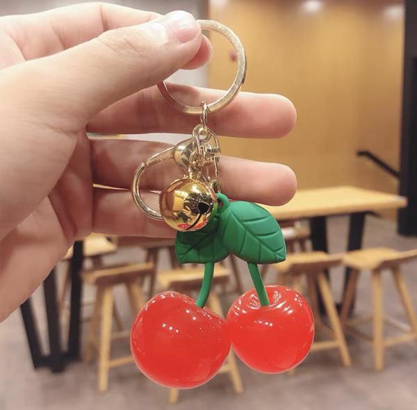 Cute Cherry Resin Keyring