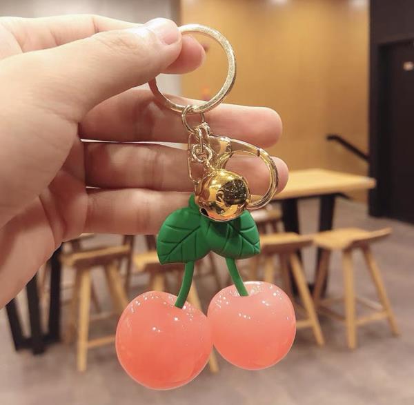 Cute Cherry Resin Keyring