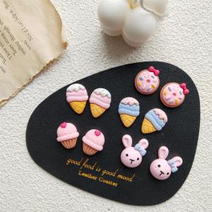 Cartoon Resin Dessert Earrings