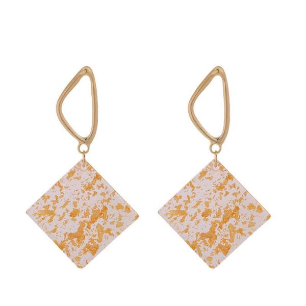 Gold Foil Geometric Dangle Earrings