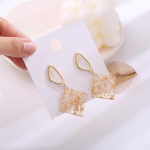 Simple Ball Metal Chain Tassel Earrings