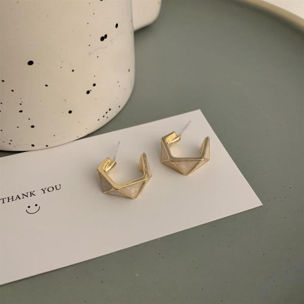 Vintage C Shape Geometric Studs