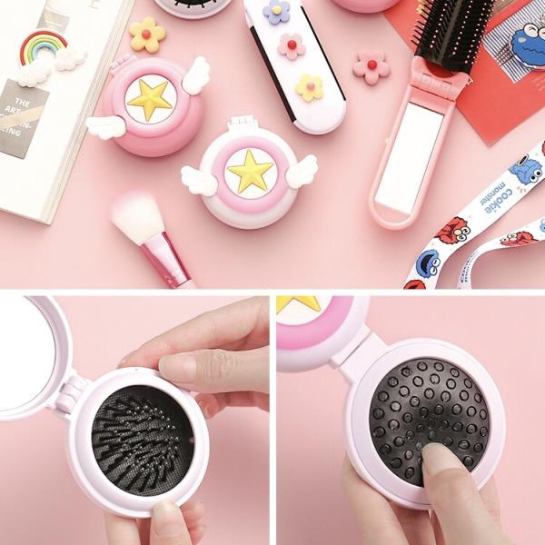 Portable Pop Up Massage Comb Mirror