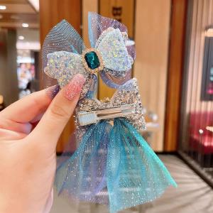 8 Pcs Plush Cloth Bow Hair Pin Set