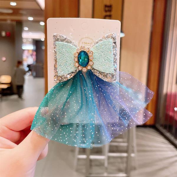 Shiny Lace Blue Princess Hair Pin