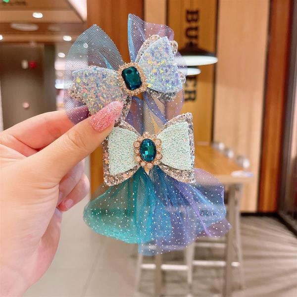 Shiny Lace Blue Princess Hair Pin